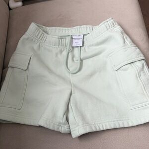 Aritzia Light Green Cargo Shorts
